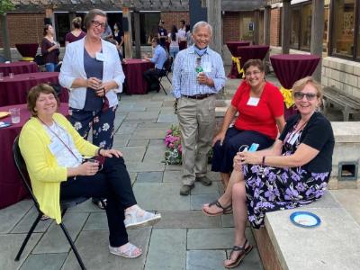 Cancer Biology Faculty and staff enjoying meet and greet